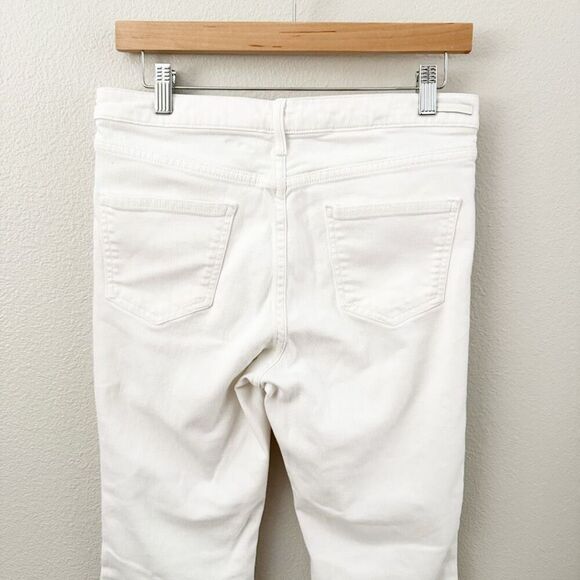PILCRO x ANTHROPOLOGIE | White Denim Jeans Embroidered Cropped High Rise | 29, 8 - Picture 5 of 12